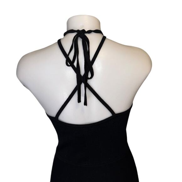 New NWT Ulla Johnson Black Ribbed Evie Midi Dress Size Medium - Picture 6 of 13